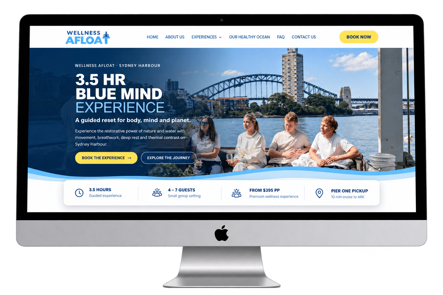 The Wellness Afloat homepage video banner