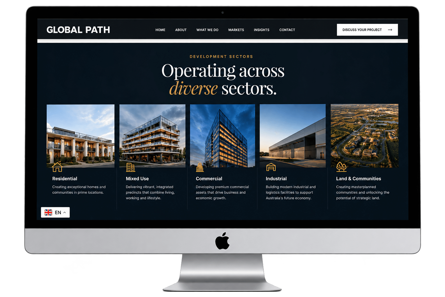 A page of the new Global Path website
