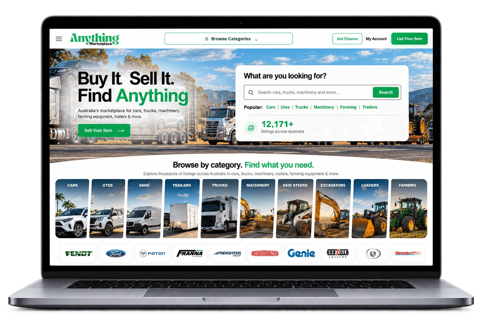The Anything Marketplace website