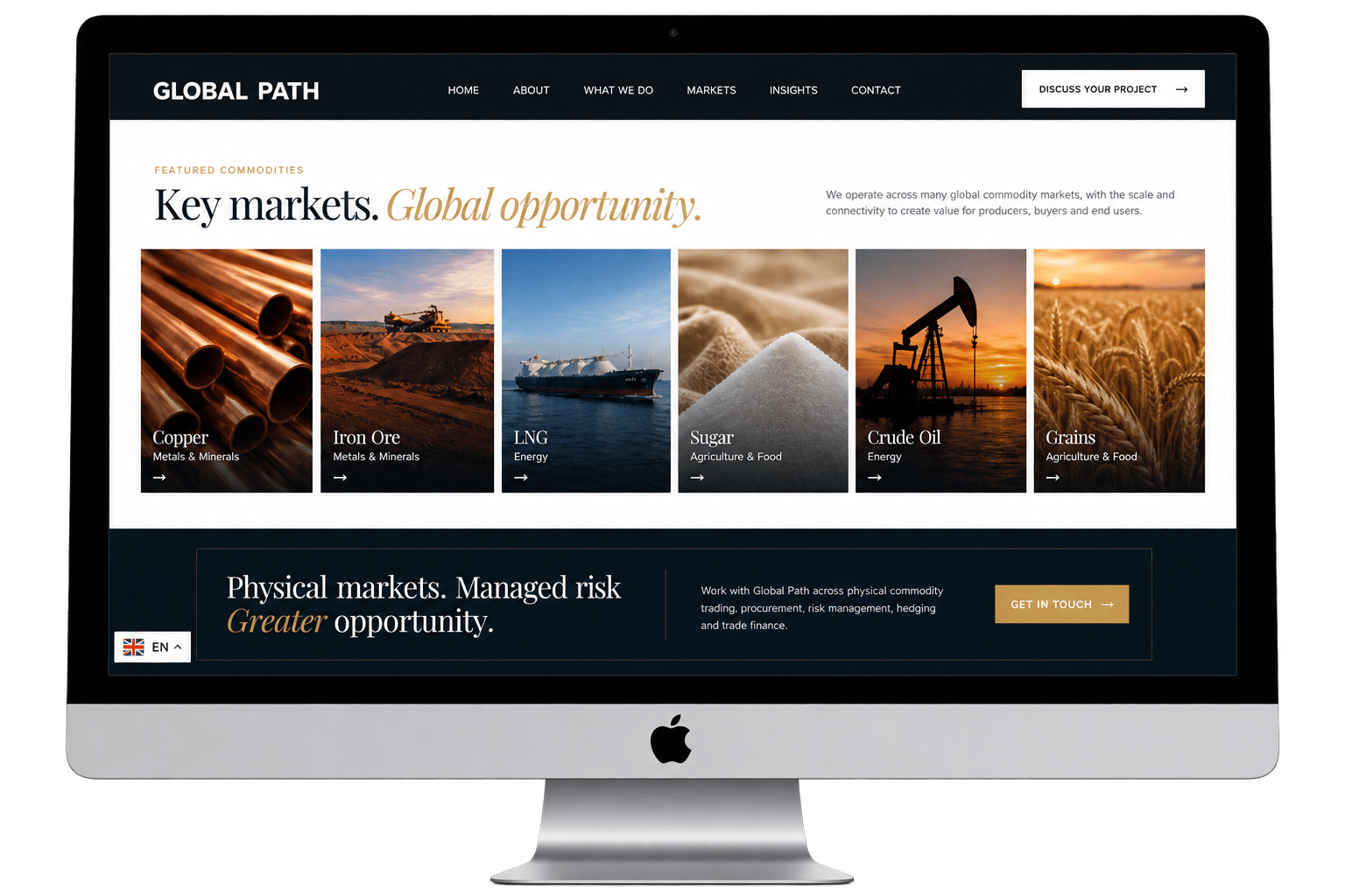 The Global Path Commodities page