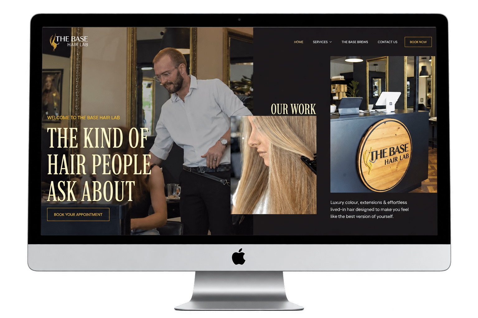 The new Base Hair Lab website
